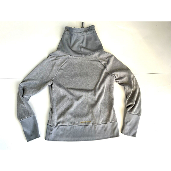 Under Armour Womens Gray Size Small Cowl Neck Semi Fitted Hooded Sweatshirt Gold - Picture 6 of 8